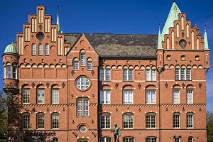 Library Prints: Sweden, Scania, Malmo, City Library, old building exterior (Editorial Use Only)