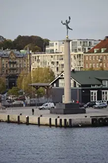 Skane Prints: Sweden, Skane, Helsingborg. Statue with the Goddess for seafarers