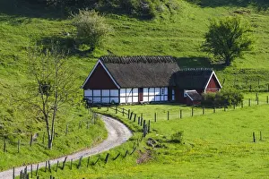 Sweden, Skane, Simrishamn, Verkeans Nature Preserve. Traditional Farm house