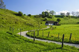 Images Dated 29th January 2013: Sweden, Skane, Simrishamn, Verkeans Nature Preserve. Traditional Farm house