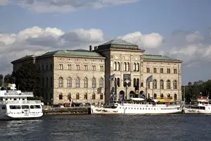 Swedish Prints: Sweden. Stocholm. National Museum in Norrmalm waterfront