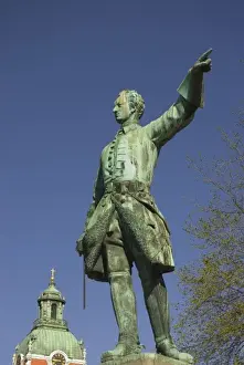 Sweden. Stockholm. Norrmalm. Statue of Charles XIII in the Kungstradgarden
