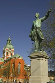 Images Dated 10th May 2010: Sweden. Stockholm. Norrmalm. Statue of Charles XIII in the Kungstradgarden