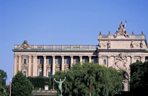 Congress Prints: Sweden, Stockholm. Parliament Building