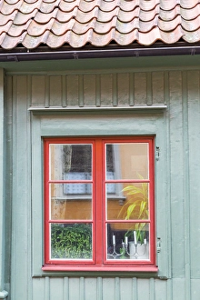 Images Dated 13th April 2024: Sweden, Stockholm. Reflection in window