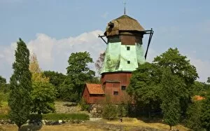 Images Dated 10th August 2006: Sweden, Stockholm. Windmill on Skansen, an open-air museum island
