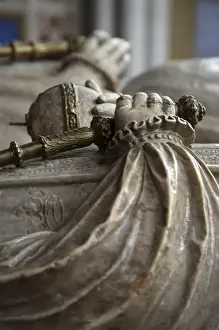 Grave Prints: Sweden. Uppsala. A closed up view of tomb sculpture of King Gustav Vasas tomb