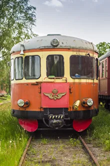 Railroad Prints: Sweden, Vastmanland, Nora, antique train wagons