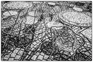 Sweden, Vastragotland and Bohuslan, Gothenburg, outdoor table and chairs