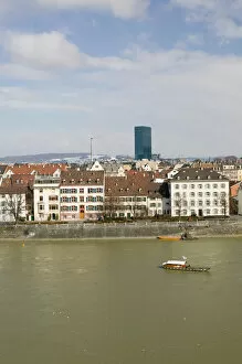 SWITZERLAND-BASEL: Basel and Rhine River / Daytime / Winter