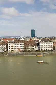Housing Prints: SWITZERLAND-BASEL: Basel and Rhine River / Daytime / Winter