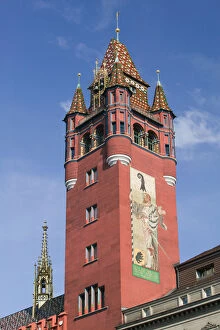 SWITZERLAND-BASEL: Basel Town Hall (Rathaus) (b.16th century)
