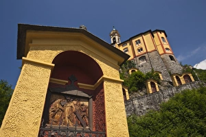 Images Dated 31st May 2009: SWITZERLAND, Ticino Canton, Locarno. Madonna del Sasso church and Via Monti della