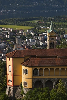 Images Dated 1st June 2009: SWITZERLAND, Ticino Canton, Locarno. Madonna del Sasso church, morning