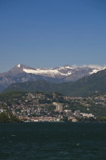 Images Dated 29th May 2009: SWITZERLAND, Ticino Canton, Lugano. Town view with mountains and Lake Lugano