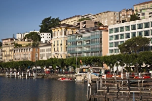 Images Dated 30th May 2009: Switzerland, Ticino Canton, Lugano. Lakefront by Riva Vela