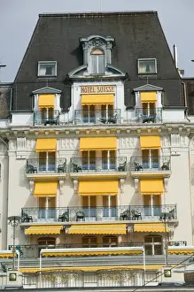 Images Dated 18th February 2005: SWITZERLAND-(Vaud)-Swiss Riviera-MONTREUX: Le Grand Hotel Suisse on Lake Geneva