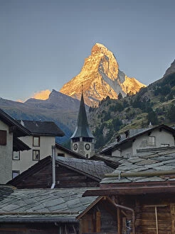 Switzerland Gallery: Switzerland, Zermatt, The Matterhorn, view from Zermatt