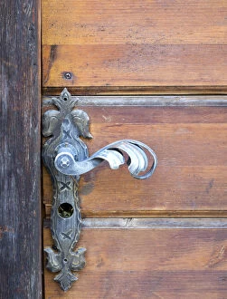 Switzerland Collection: Switzerland, Zermatt, Old Town (Hinterdorf), oldest part of the village; door handle