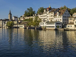 Switzerland Collection: Switzerland, Zurich, Historic Lindenhof area along Limmat River