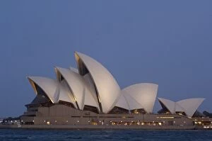 Sydney Opera House at dusk. Bennelong Point. Sydney. AUSTRALIA