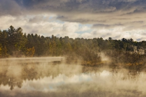 Michigan Prints: Tahquamenon River at sunrise, near Paradise, Michigan, Upper Peninsula of Michigan