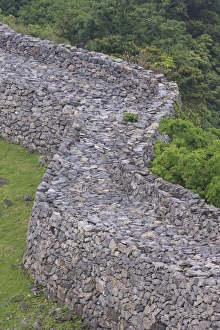 Okinawa Prints: The tall stone walls are all that remain of Nakijin Castle