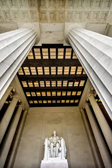 Images Dated 16th July 2021: Tall white columns, Lincoln Memorial, Washington DC. Dedicated 1922