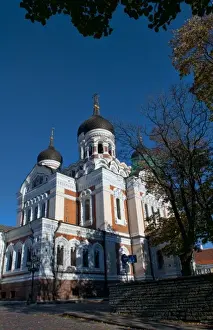 Images Dated 7th October 2027: Tallinn, Estonia. Steeple of historical Alexander Nevsky Cathedral