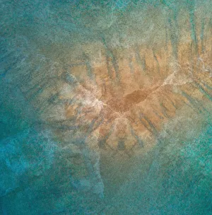 Abstract Collection: Tan and aqua abstract