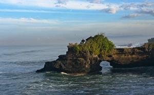 Indonesian Prints: Tanah Lot at sunrise. Bali island, Indonesia
