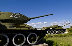 Fight Prints: Tanks of museum of Playa Giron war over USA in Bay of Pigs Cuba