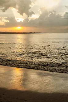 Sub Sahara Prints: Tanzania. Lake Victoria beach sunset at Tembo Beach