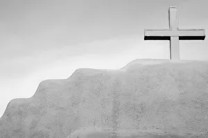 Pueblo Prints: Taos, New Mexico, USA. Taos Pueblo, Native American Catholic church