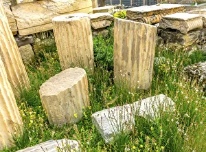 Roman Prints: Temple of Augustus Rome, Acropolis, Athens, Greece