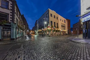 Irish Prints: Temple Bar District in downtown Dublin, Ireland