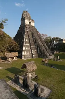 Tikal Prints: Temple of the Giant Jaguar, Tikal mayan archaeological site, Guatemala