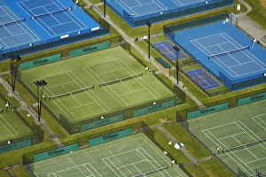 Images Dated 23rd June 2015: Tennis courts, Albany, Auckland, North Island, New Zealand - aerial