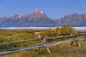Images Dated 2022 February: Teton Range at Cunningham Ranch, Grand Teton National Park, Wyoming