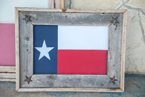 Frame Prints: Texas state flag art, Wimberley, Texas, USA, For Editorial Use Only