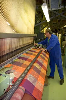 Images Dated 19th June 2006: Textile loom in the Garnier-Thiebaut factory at Gerardmer, France