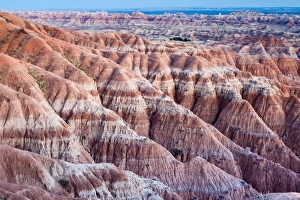 Badlands Prints: Textured landscape in Badlands National Park, SD