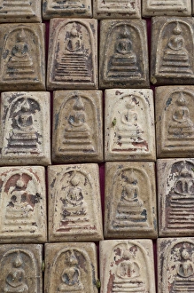 Images Dated 27th February 2012: Thailand, Bangkok Amulet Market. Religious amulets, charms, talismans & traditional