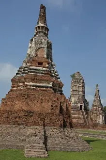 Prang Prints: Thailand, Bangkok. Ayutthaya, Wat Chaiwatthanaram Buddhist monastery