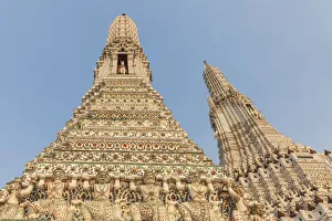 Architecture Prints: Thailand, Bangkok. Thonburi, Wat Arun detail