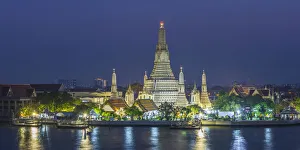 Thailand, Bangkok. Thonburi, Wat Arun detail
