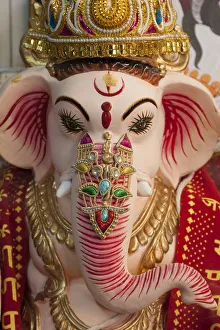 Images Dated 15th December 2020: Thailand, Chonburi Province, Khao Sam Muk Shrine. Statue of the elephant god, Ganesha
