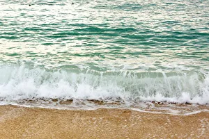 Surat Thani Province Prints: Thailand, Ko Samui. Light surf hitting the beach