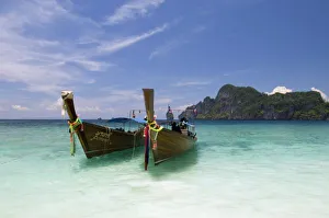 Images Dated 5th April 2006: Thailand, Phi Phi Don Island, Yong Kasem beach, known as Monkey Beach