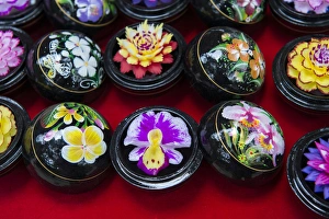 Images Dated 1st April 2015: Thailand, Samui Island, Ko Samui. Traditional handicrafts, intricately carved soap